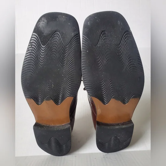 Zengara Men's Brown Leather Dress Shoes Sz 9M - Picture 11 of 11